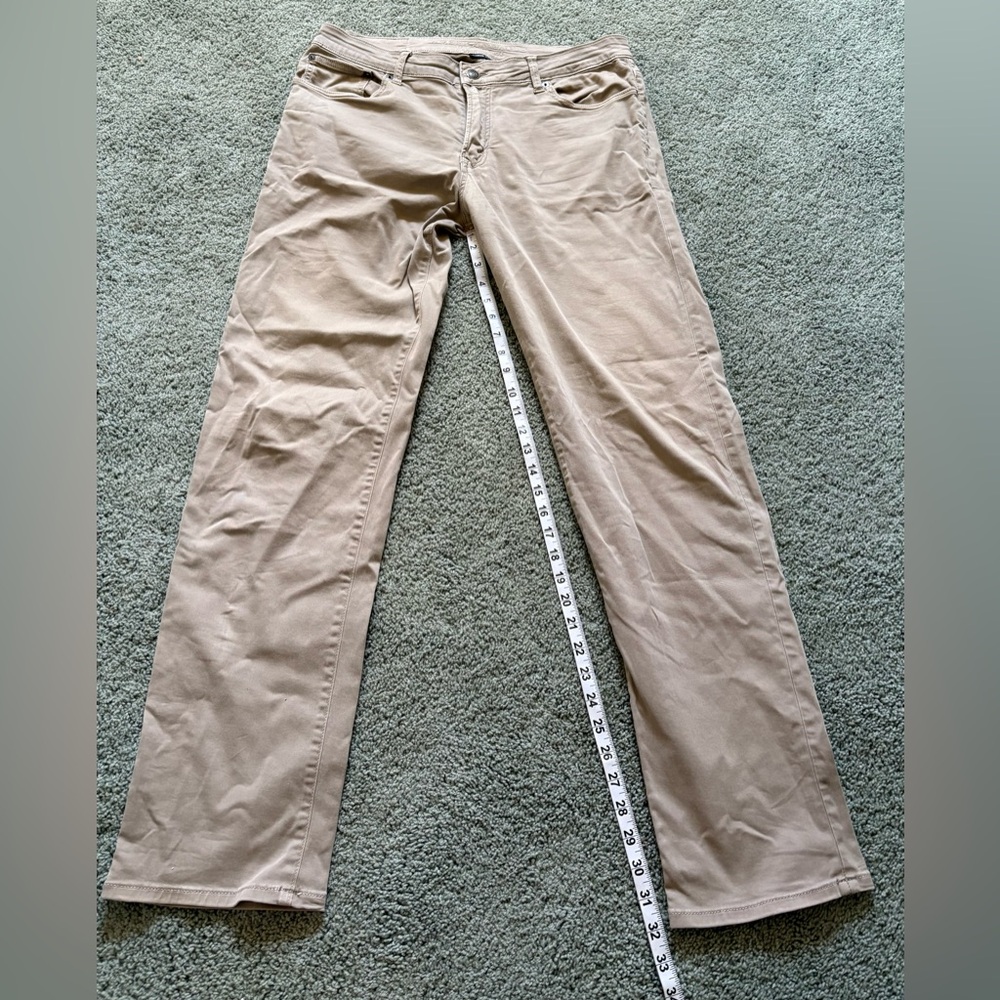 American Eagle Extreme Flex Slim Straight Tan Brown Pants Mens Size 34 Stretch - Picture 4 of 10